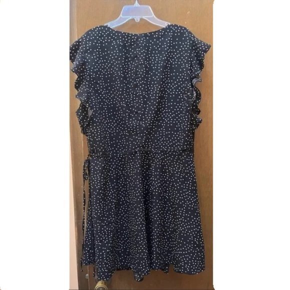Urban Outfitters Josey Polka Dot Mini Wrap Dress Sz XL - Picture 4 of 16
